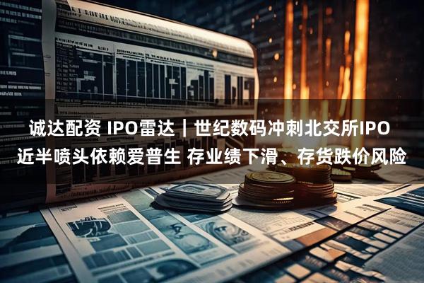诚达配资 IPO雷达｜世纪数码冲刺北交所IPO 近半喷头依赖爱普生 存业绩下滑、存货跌价风险