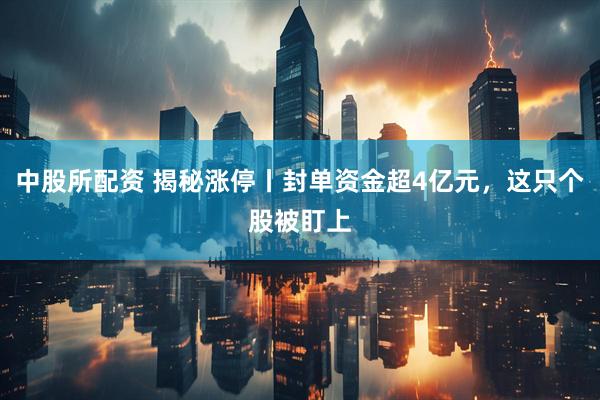 中股所配资 揭秘涨停丨封单资金超4亿元，这只个股被盯上